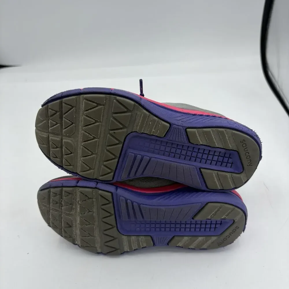 Saucony Sneakers Little Girls Size 12.5 W SY Ideal Grey Purple Form 2 U Athletic